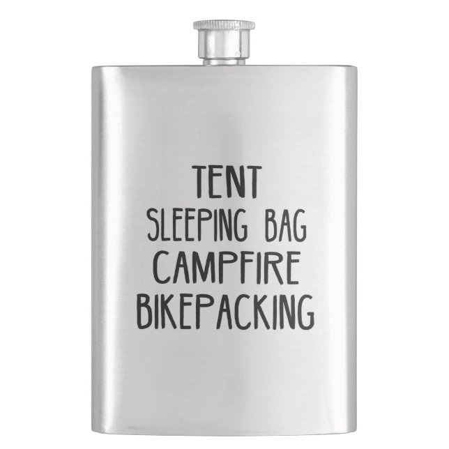 Tent Sleeping Bag Campfire Bikepacking Hip Flask (Front)