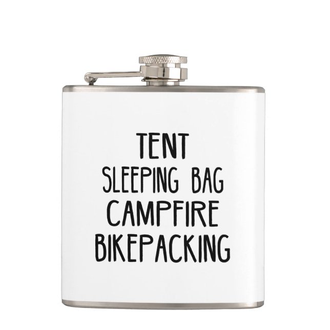 Tent Sleeping Bag Campfire Bikepacking Hip Flask (Front)