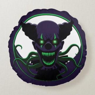 Tentacle Clown Round Cushion