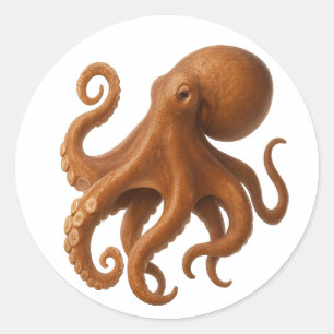 Tentacle Tango Classic Round Sticker
