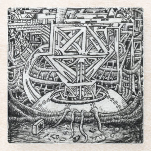 Tentacle Tank by Brian Benson Glass Coaster