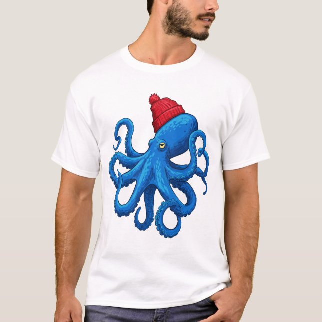 Tentacle Treasures: Everyday Octopus Art T-Shirt (Front)