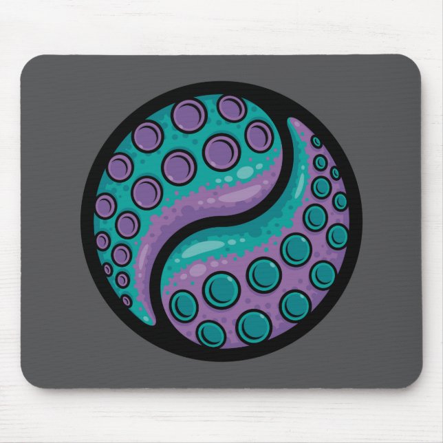 Tentacle Yin Yang Mouse Mat (Front)