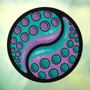 Tentacle Yin Yang Window Cling
