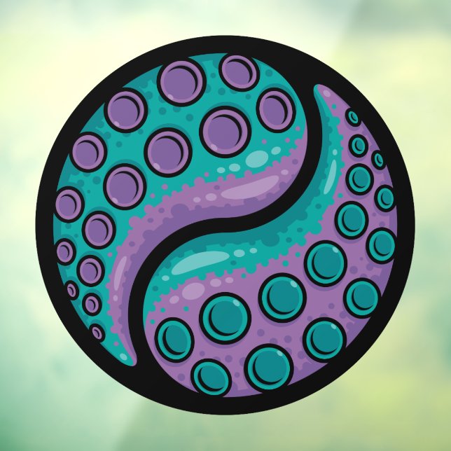 Tentacle Yin Yang Window Cling (Sheet 3)