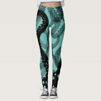 Tentacles faded seafoam green Leggings