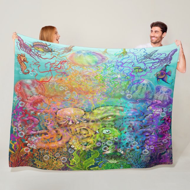 Tentacles Fleece Blanket (In Situ)