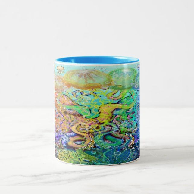 Tentacles Two-Tone Coffee Mug (Center)