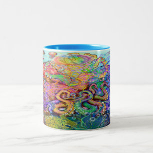 Tentacles Two-Tone Coffee Mug