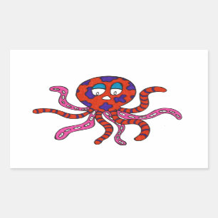 Tentative Octopus Rectangular Sticker
