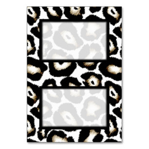 Tented Snow Leopard Print Blank Place Card