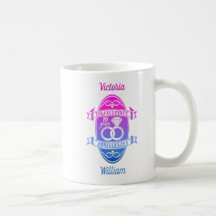 Tenth 10th wedding anniversary TIN ALUMINUM Coffee Mug
