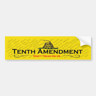 Tenth Amendment Bumper Sticker
