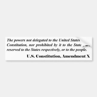 Tenth Amendment Bumper Sticker
