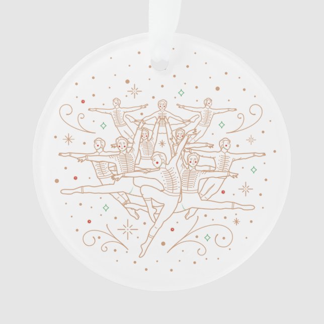 Tenth Day of Christmas Acrylic Ornament White (Front)