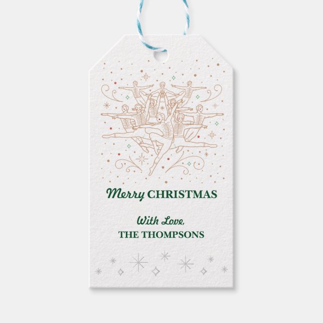 Tenth DAY OF CHRISTMAS / Christmas Gift Tag (Front)