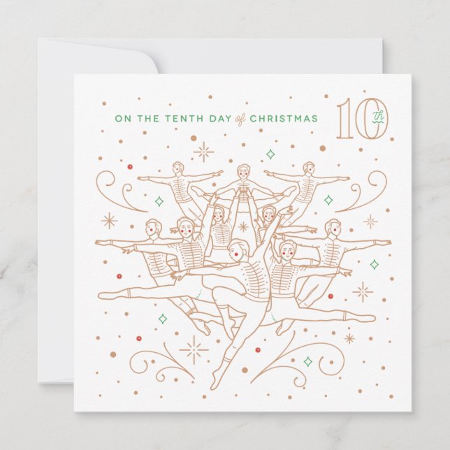 Tenth Day of Christmas Flat / Photo Card 5.25 (Front)
