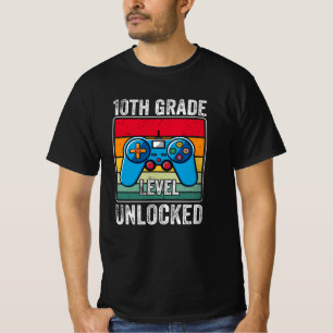 Tenth Grade Level Unlocked Video Game Student Gift T-Shirt