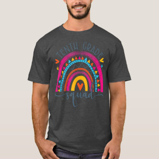 Tenth Grade Squad Hello First Day Of School Back T T-Shirt