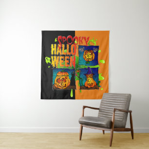 Tenture Spooky Halloween Tapestry