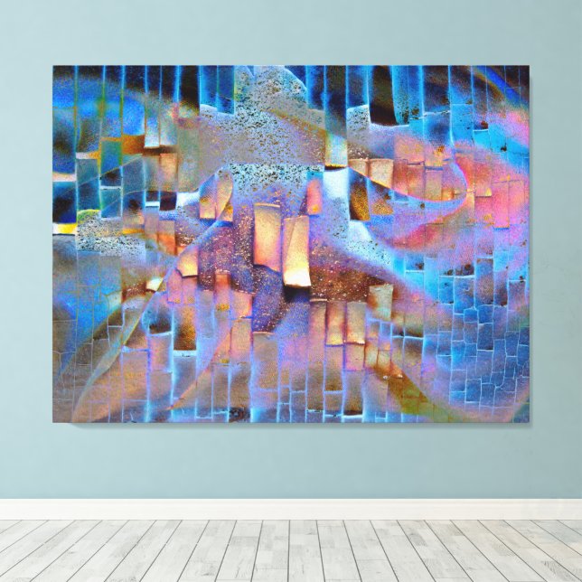 Tenuous Connections Abstract ID885 Canvas Print (Insitu(Wood Floor))
