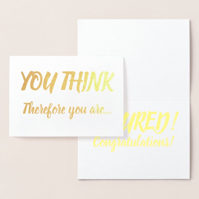 Tenure Congratulations Gold Foil Brush You Think Foil Card (Display)
