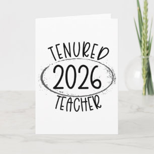 Tenure Promotion 2026 Congrats On Tenured Teacher  Card