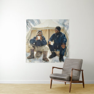 Tenzing Norgay Edmund Hillary Conquering Everest Tapestry