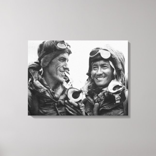 Tenzing Norgay Edmund Hillary Everest 1953  Canvas Print (Front)