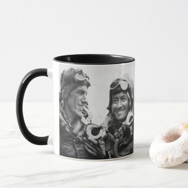 Tenzing Norgay Edmund Hillary Everest 1953 Mug (With Donut)