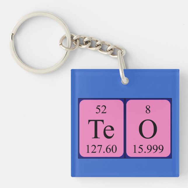 Teo periodic table name keyring (Front)