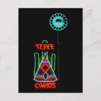 Tepee Curios Neon Sign, Tucumcari, New Mexico
