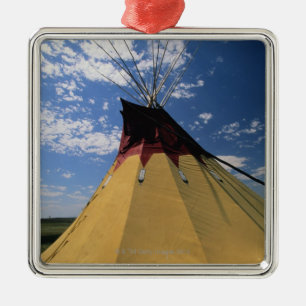 Tepee near Little Bighorn Battlefield Metal Tree Decoration
