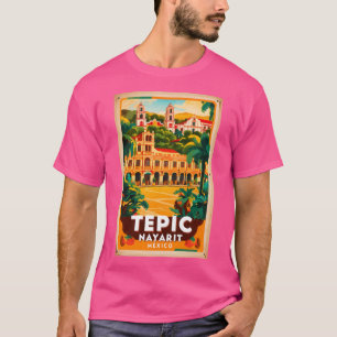Tepic Nayarit Mexico Vintage Travel Tourism T-Shirt