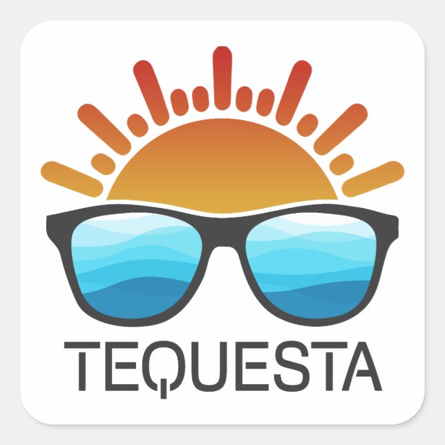 Tequesta Florida Sunglasses Square Sticker (Front)