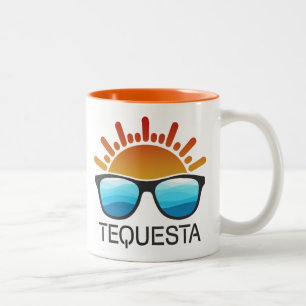 Tequesta Florida Sunglasses Two-Tone Coffee Mug