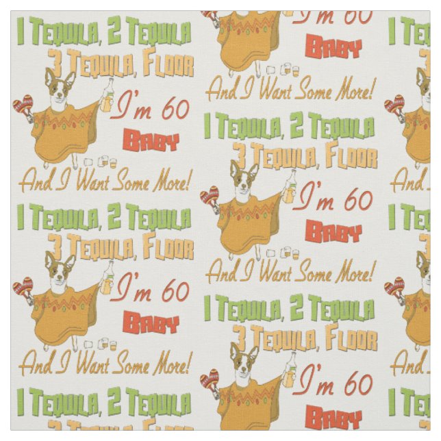 Tequila 60th Birthday Party Collection Fabric (Swatch)