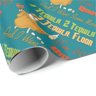 Tequila 60th Birthday Party Collection Wrapping Paper