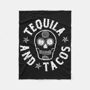 Tequila And Tacos Cinco De Mayo Mexican Food Fleece Blanket