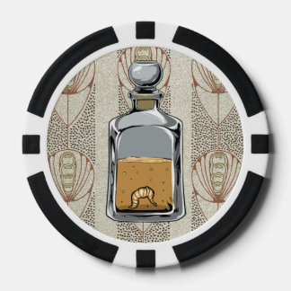 Tequila Bottle with worm Poker Chips