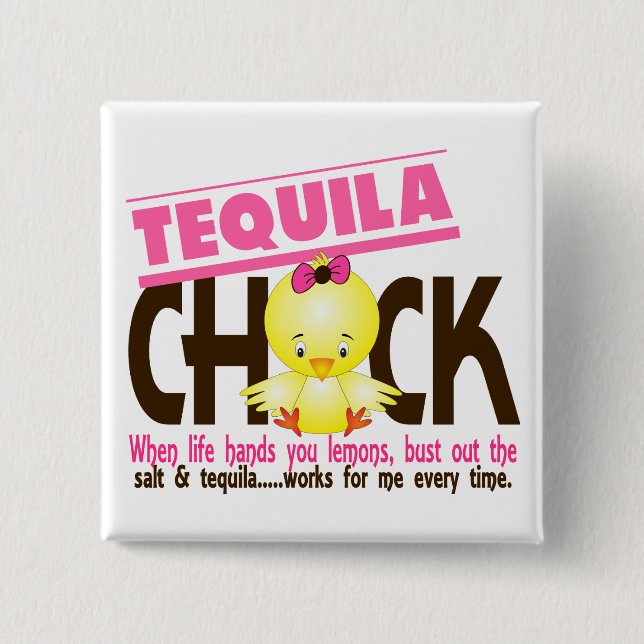 Tequila Chick 15 Cm Square Badge (Front)