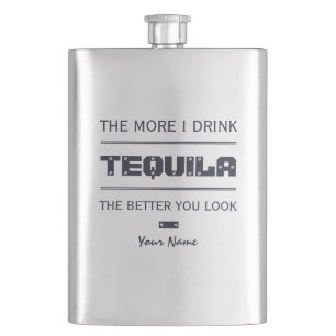 TEQUILA custom monogram flask