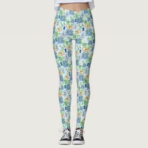 Tequila Drinker Blue Agave Cactus and Sombreros Leggings