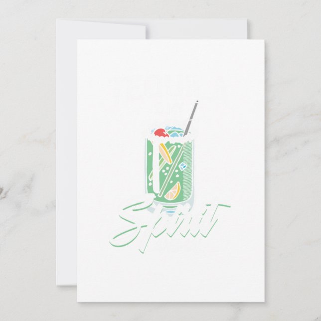 Tequila Is My Spirit Animal Funny Tequila Gift Invitation (Front)