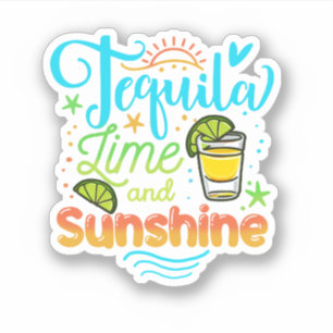 Tequila Lime And Sunshine Funny Beach Summer Vacat