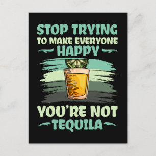 Tequila Lover Lemon Salt Party Drinking Fun Postcard