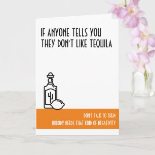 Tequila Lover's Standard Orange Birthday Card