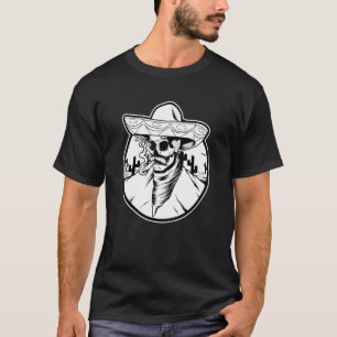 Tequila Mexican Skull Skeleton Cinco De Mayo Chica T-Shirt