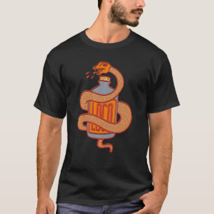 Tequila Mezcal Snake Worm Dia De Los Muertos Day O T-Shirt