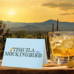 Tequila Mockingbird Funny Literary Pun Birthday Card<br><div class="desc">Funny wordplay card in blue for a literary person in your life who likes book puns. A cute play on words for an author,  writer,  or bookworm who likes to read famous novels and drink liquor. An English literature professor known for their drinking and humour will enjoy this joke.</div>